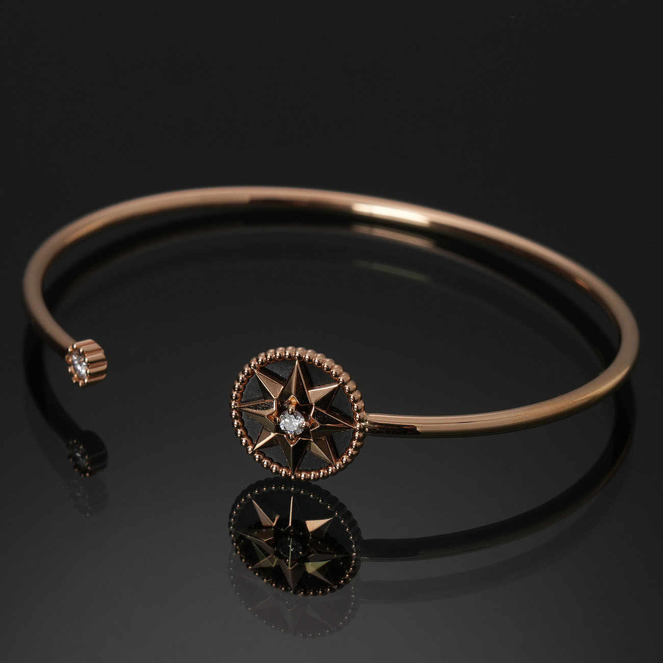 CHRISTIAN DIOR(USED)디올 로즈 드 방 브레이슬릿 오닉스